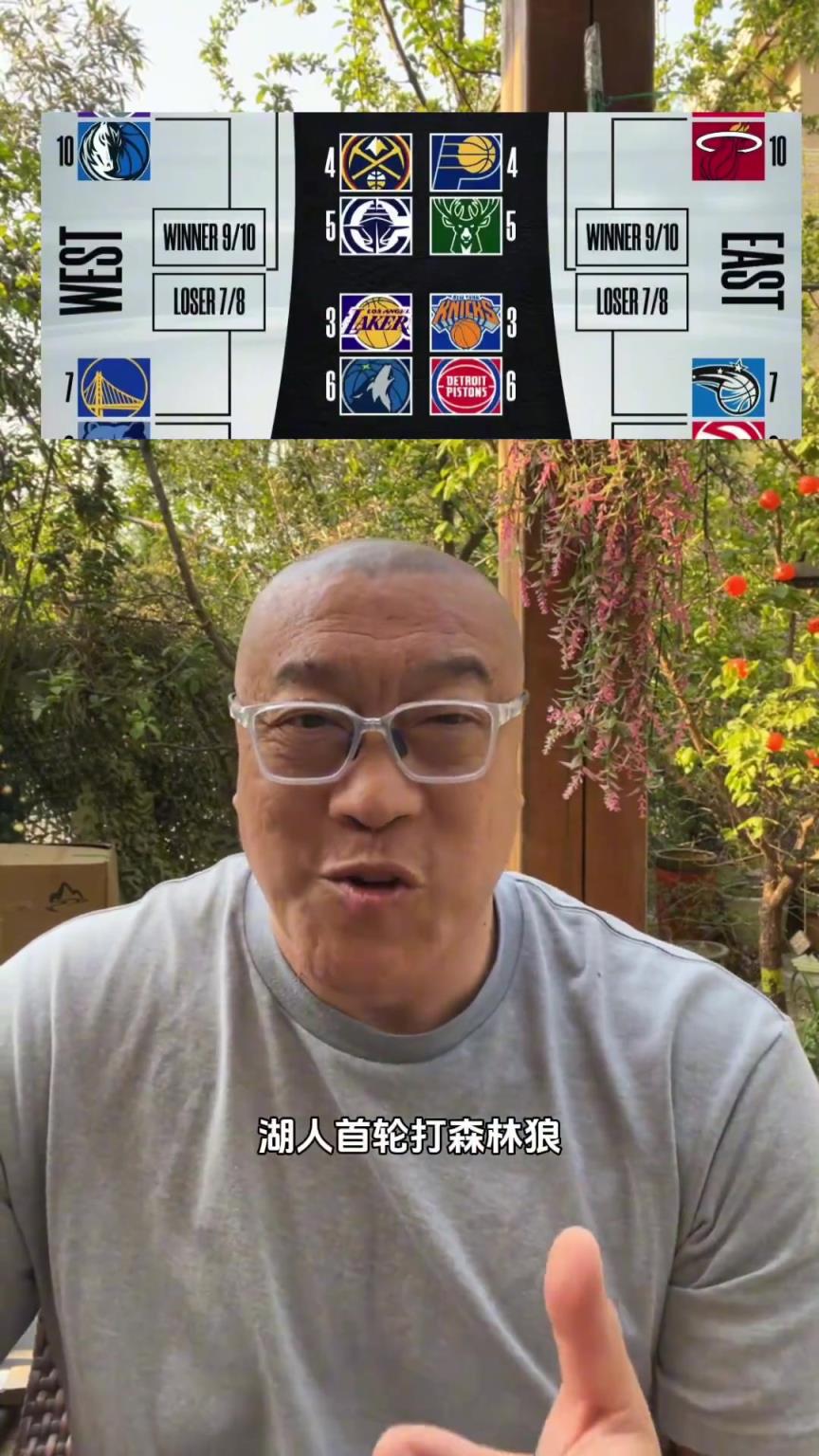 湖人打森林狼！馬?。褐灰獤|契奇像上賽季打戈貝爾那樣就行